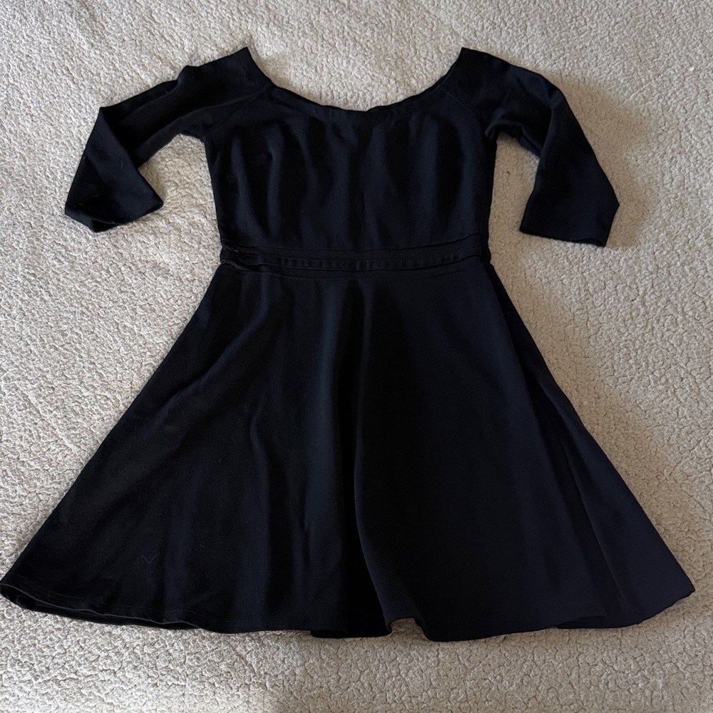 Lulu's Elegant Black Mini Dress Small